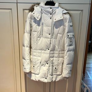 Bogner Ski jacket cream with leopard print lining size 8